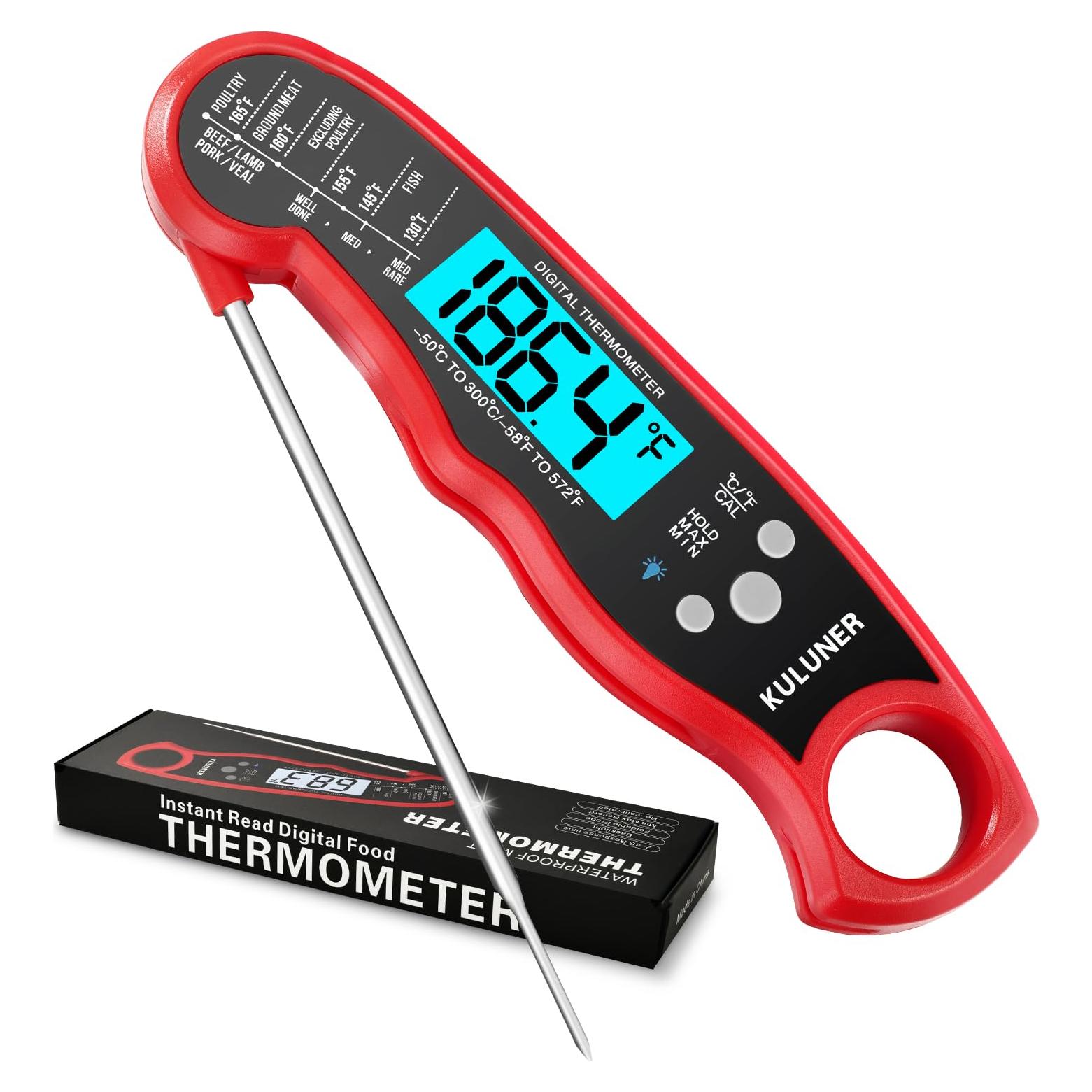 Termómetro Digital Impermeable KULUNER DT-68 16cm Rojo