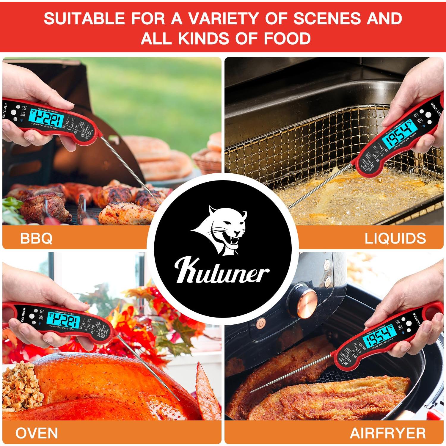 Termómetro Digital Impermeable KULUNER DT-68 16cm Rojo