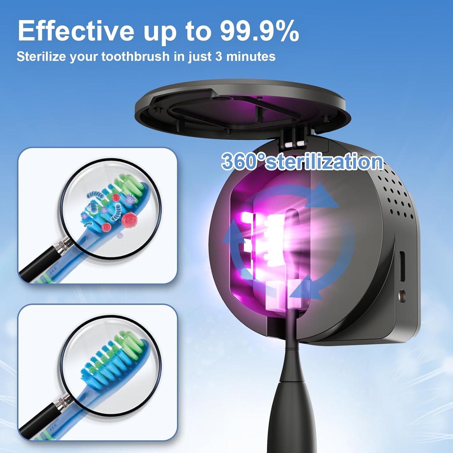 Soporte desinfectante UV para cepillos de dientes Sugar Swan