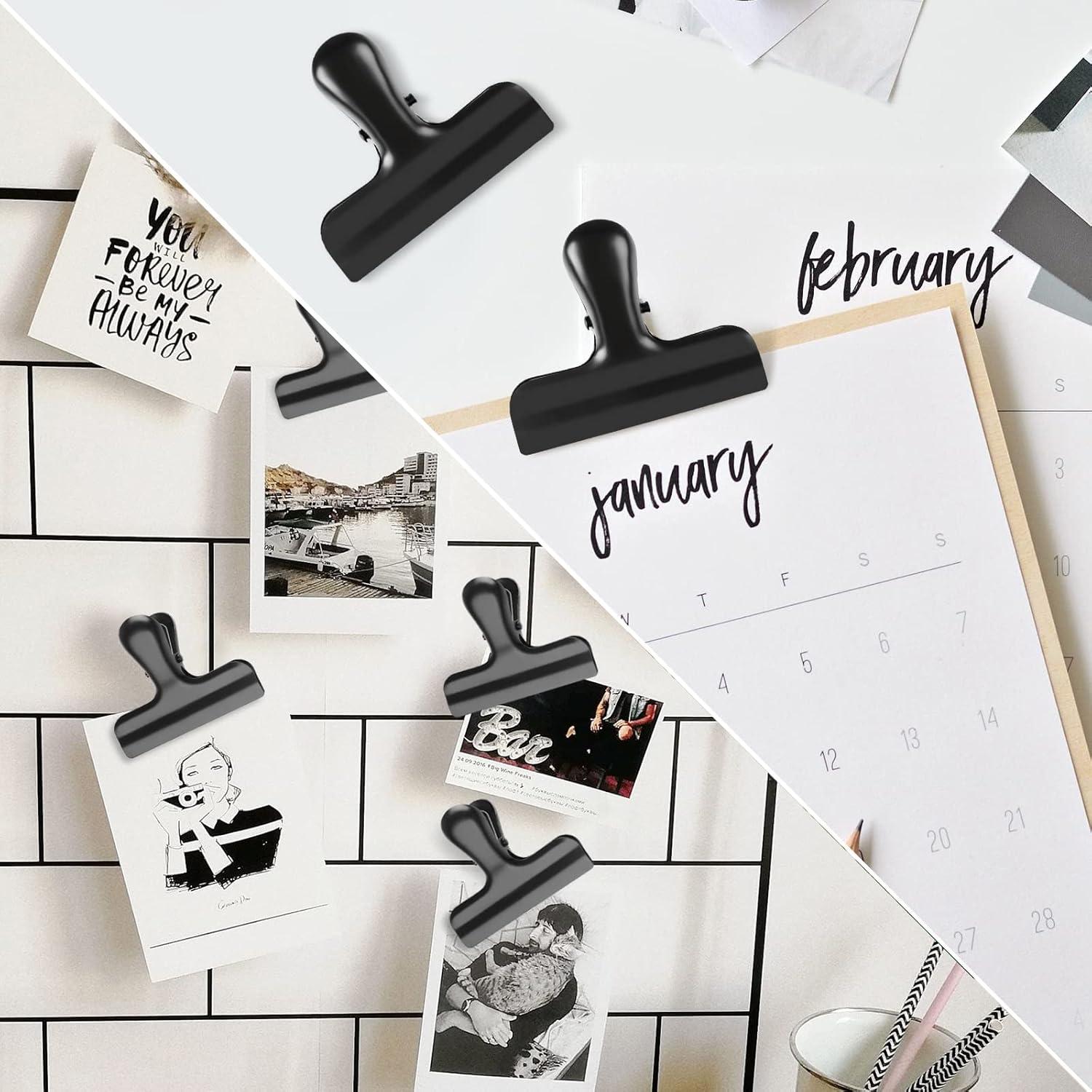 Clips de Bolsa de Acero Inoxidable Joyberg - 6 Paquetes Negros