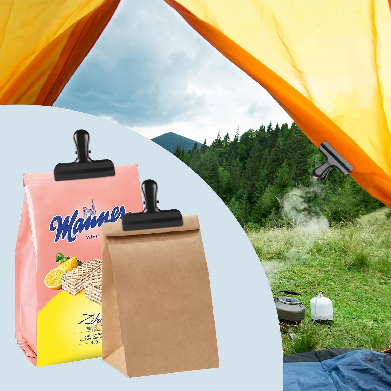 Clips de Bolsa de Acero Inoxidable Joyberg - 6 Paquetes Negros