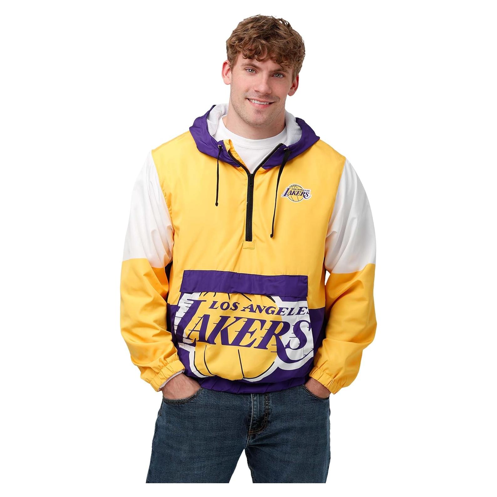 Chaqueta cortavientos FOCO NBA Hombres Mediana Lakers
