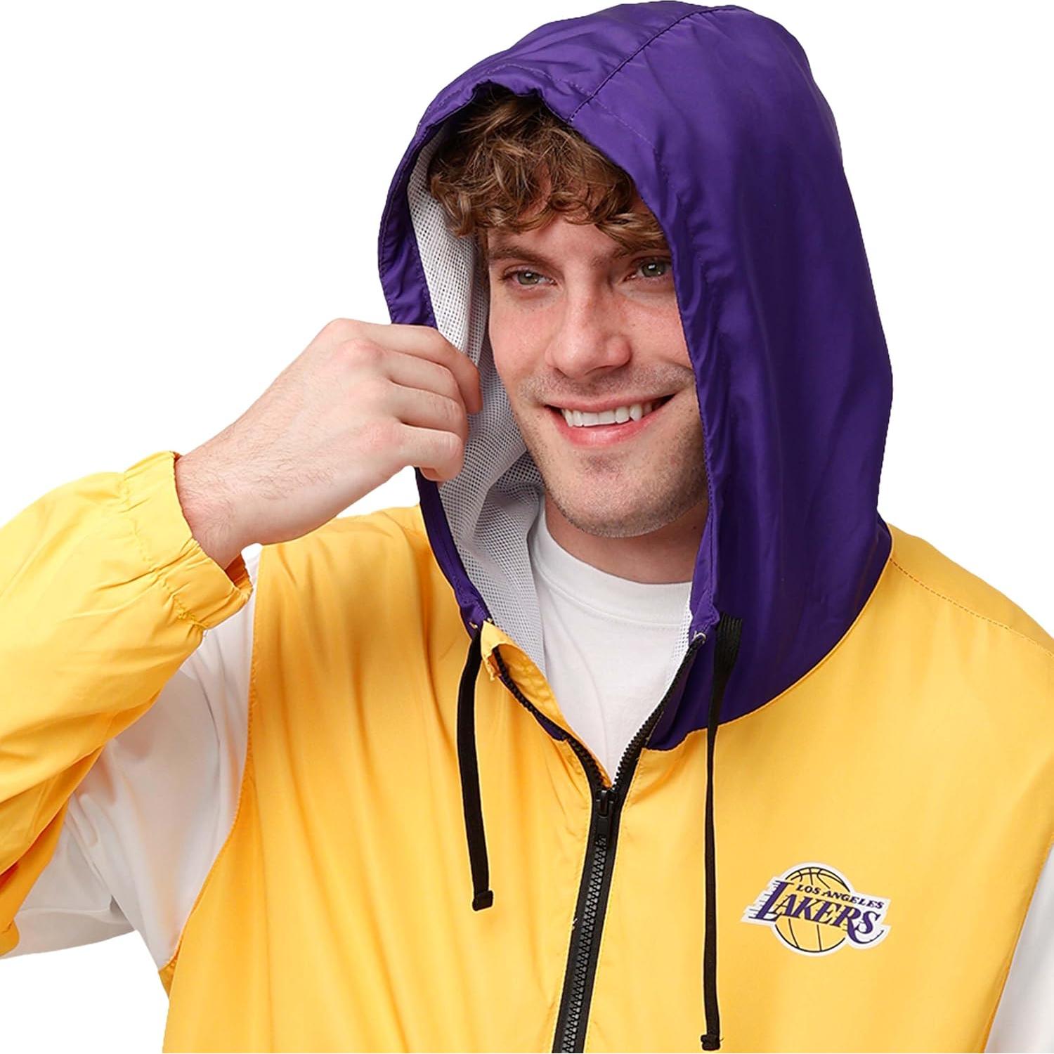 Chaqueta cortavientos FOCO NBA Hombres Mediana Lakers