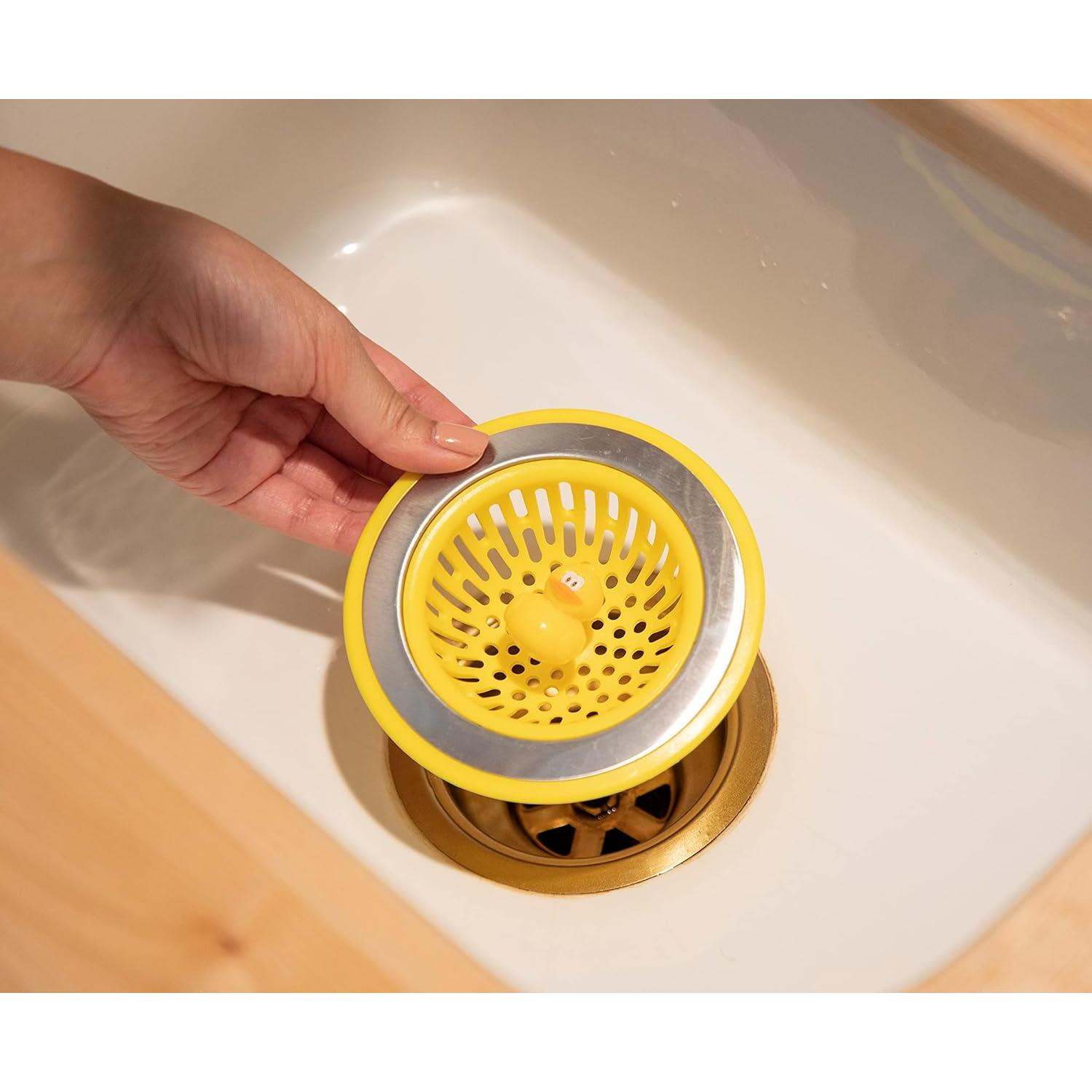 Colador de Fregadero Joie Pato Amarillo 11.43 cm Acero Inoxidable