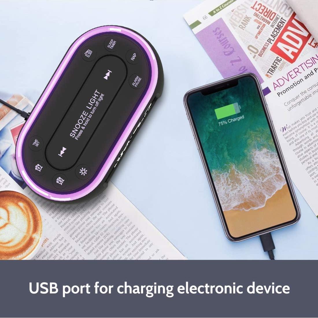 Reloj Despertador HOUSBAY RS1 con Luz Nocturna y Radio FM