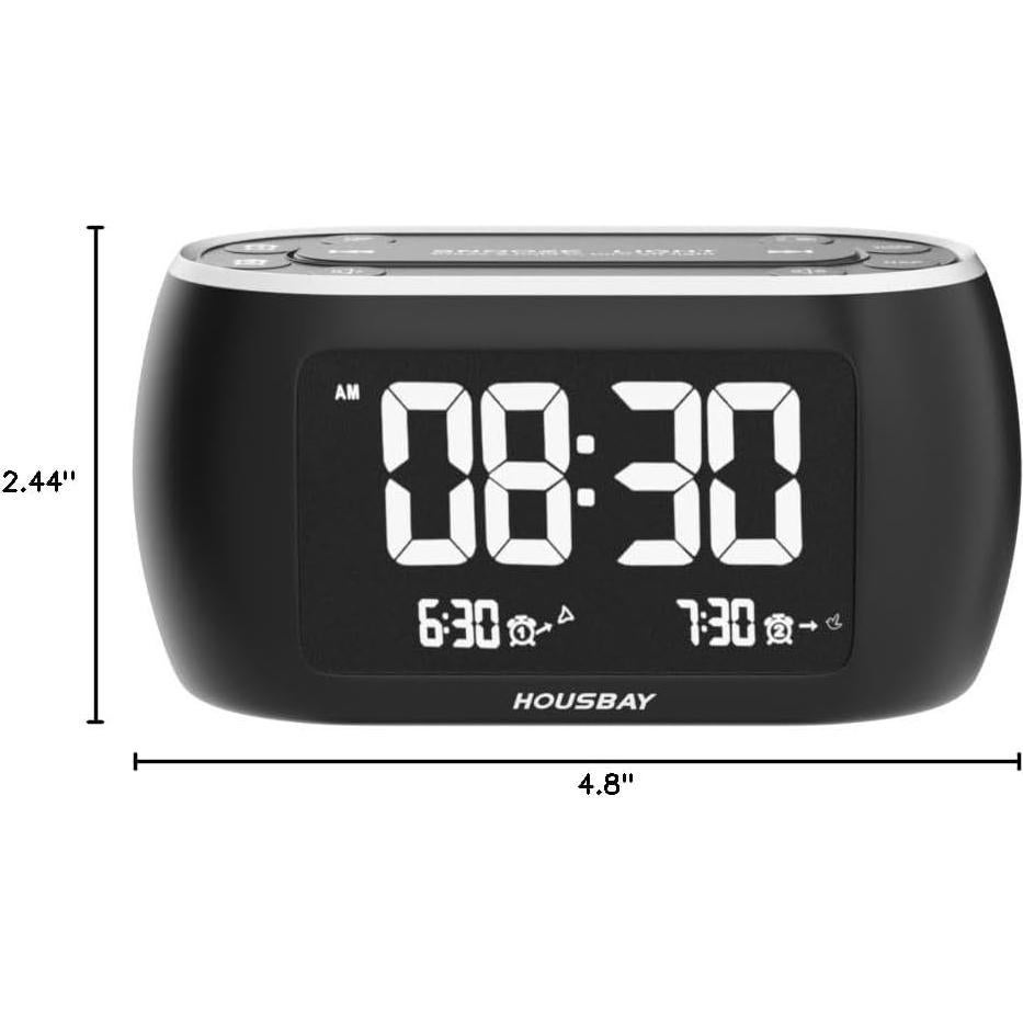 Reloj Despertador HOUSBAY RS1 con Luz Nocturna y Radio FM