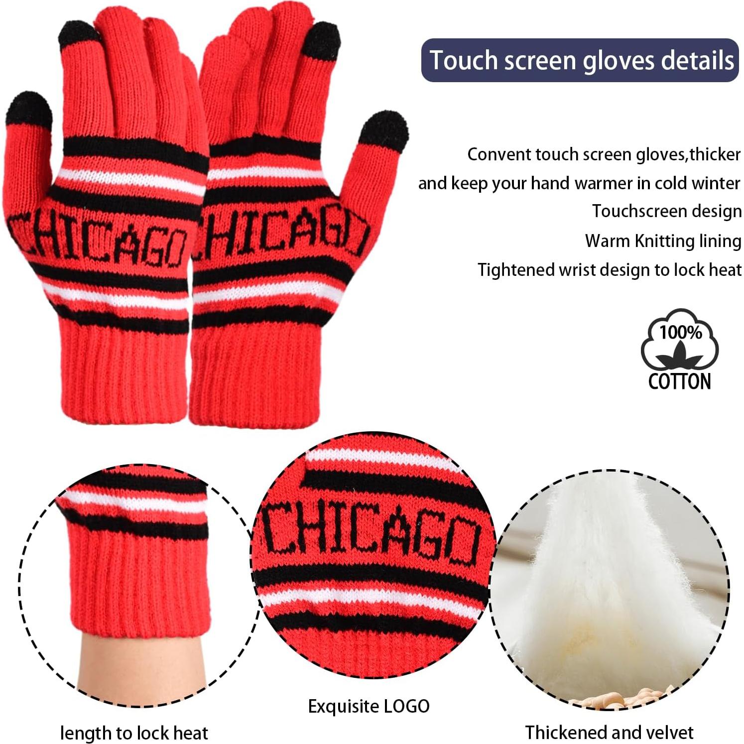 Gorro Beanie Clásico Vintage con Calavera y Guantes Cálidos