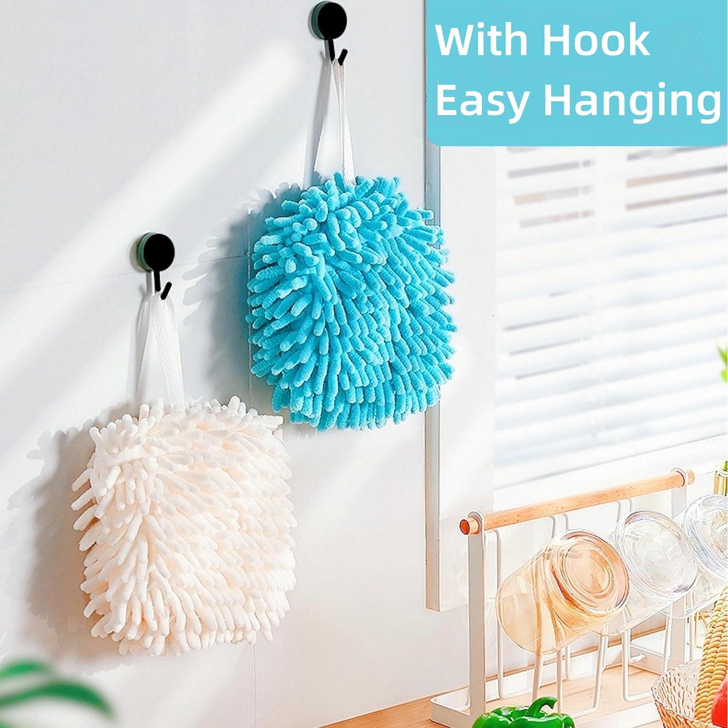 Juego de 3 Toallas de Mano Chenille Frbryak Suaves y Absorbentes