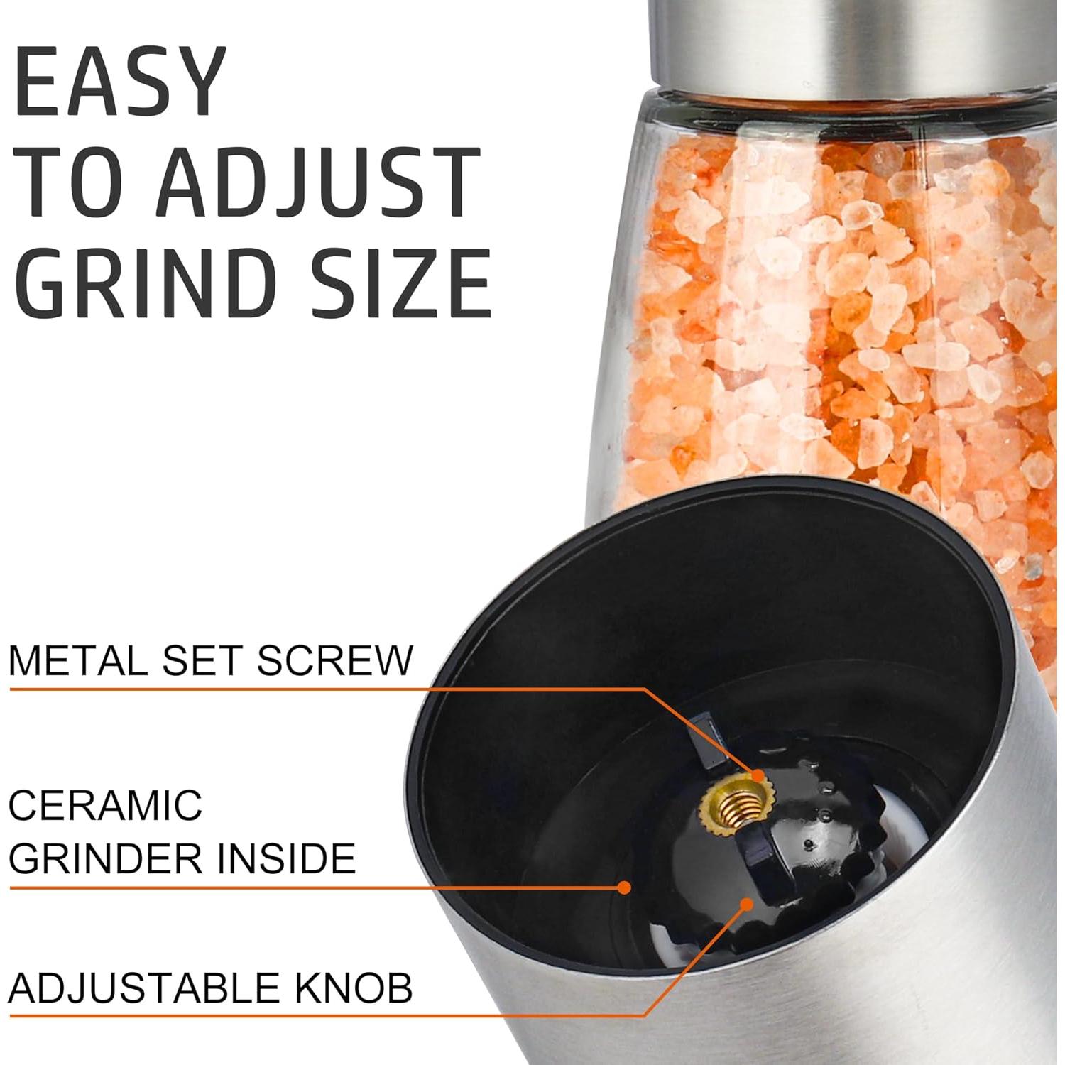 Molino de Pimienta Gulex® Acero Inoxidable Ajustable 258g