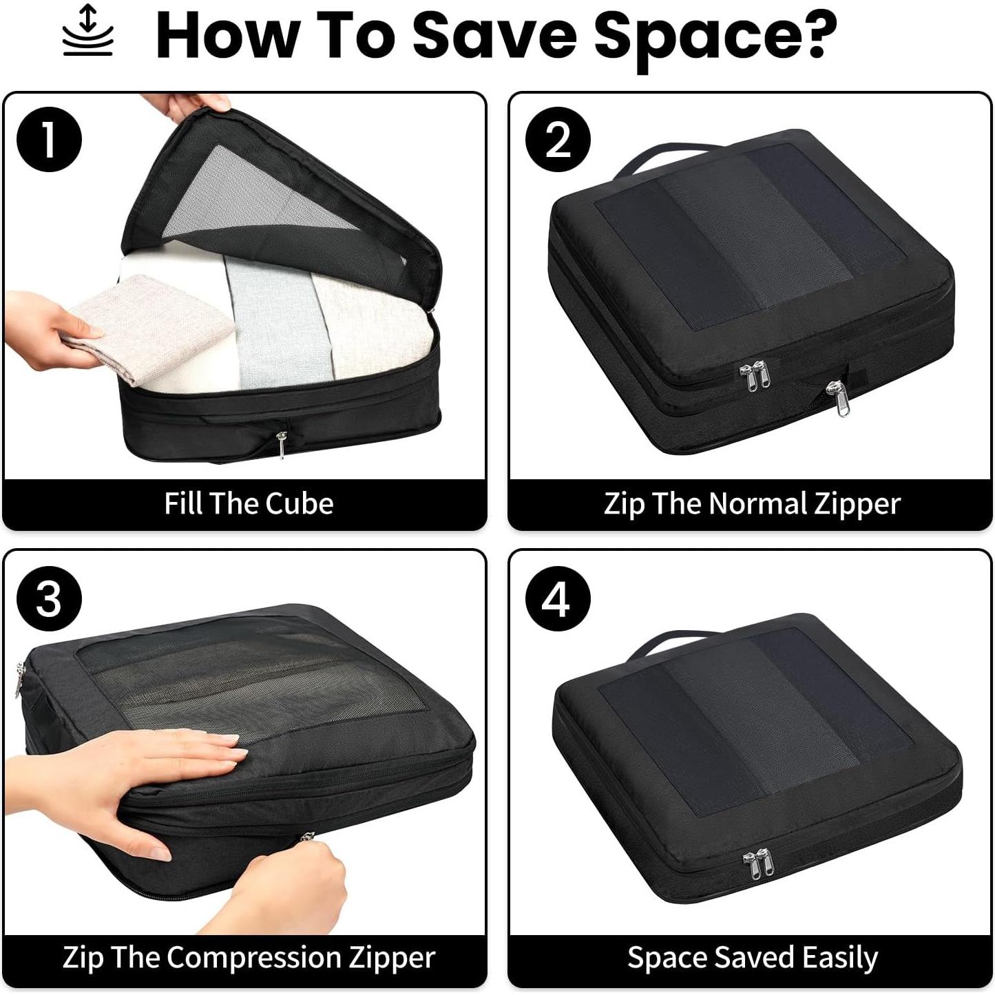 Set de 8 Cubos de Compresión EO-UP para Viajes 25.4x17.8cm