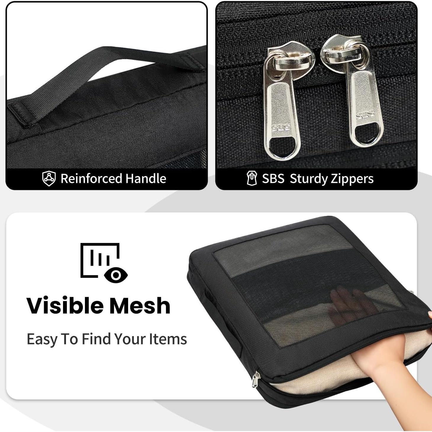 Set de 8 Cubos de Compresión EO-UP para Viajes 25.4x17.8cm