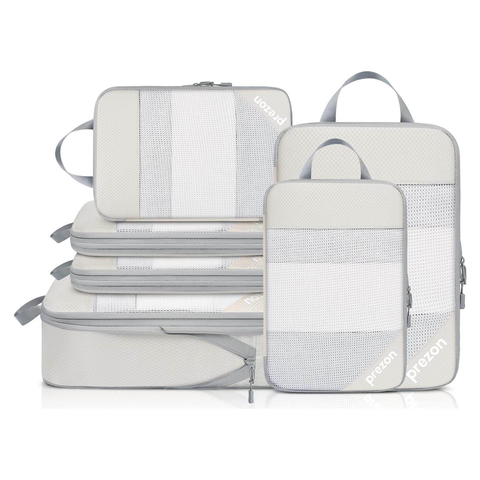 Set de 6 Cubos de Compresión EO-UP para Viajes Beige