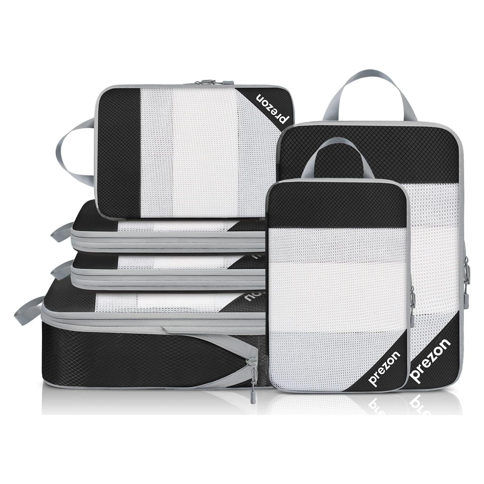 Set de 6 Cubos de Compresión EO-UP para Viajes - Negro