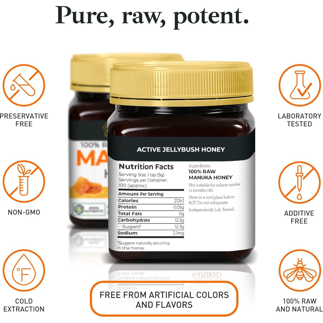 Miel de Manuka Cruda 500g Good Natured MGO 100+ NPA 6+