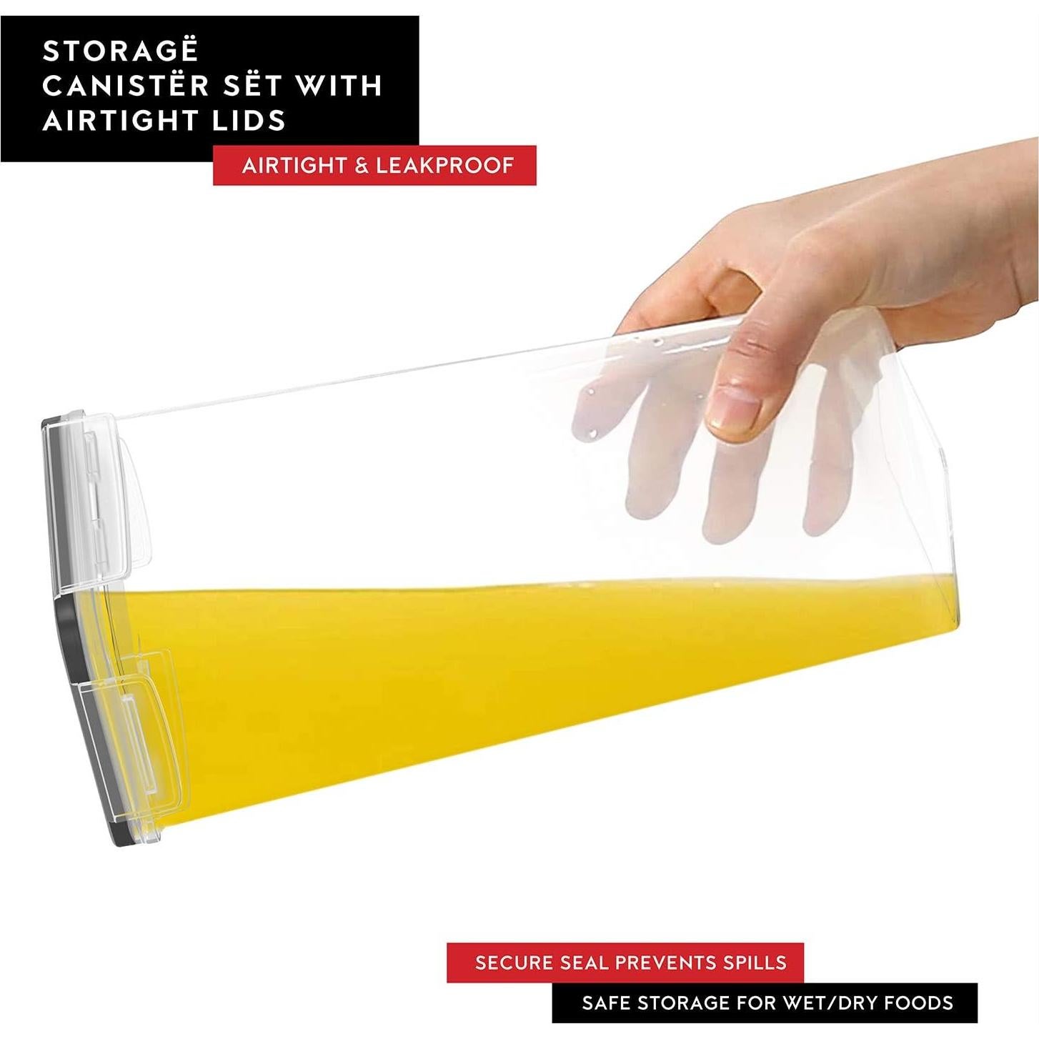 Juego de 4 Contenedores Herméticos DWËLLZA 2.8L para Alimentos