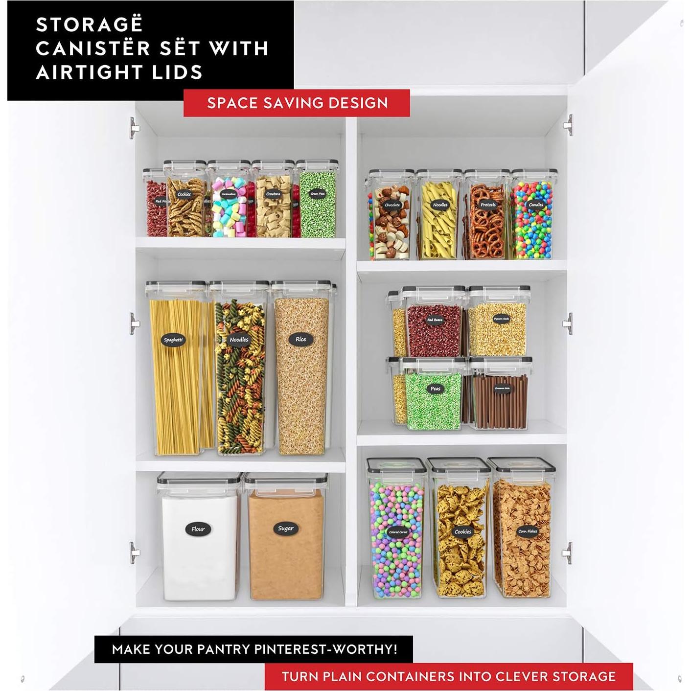 Juego de 3 Contenedores de Cereal Dwellza Kitchen Herméticos 135 oz