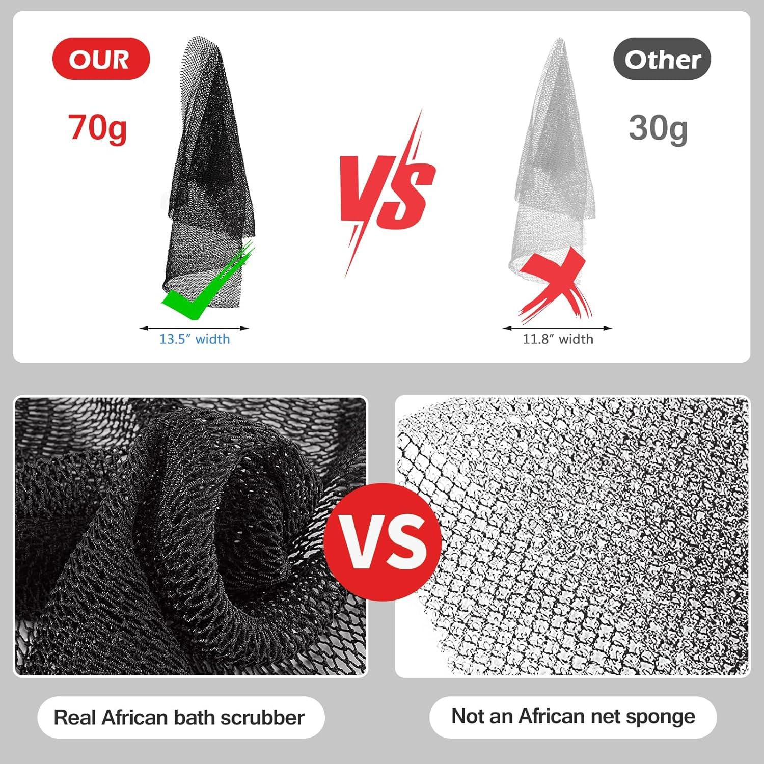 Esponja Exfoliante de Red Africana Zocy - Negro, 19.19x14.29cm