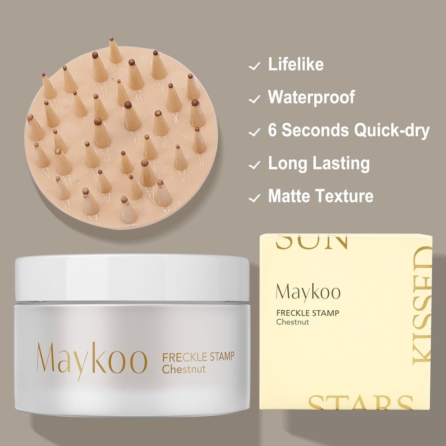 Sello de Pecas Falsas MAYKOO Castaño 15g - Maquillaje Natural