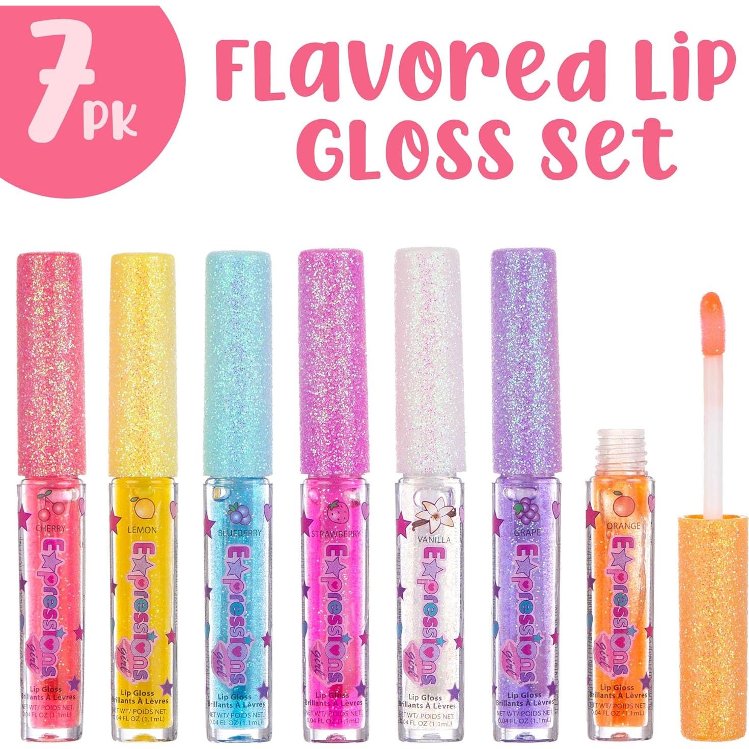 Set de Brillo Labial Frutal 7 Piezas Expressions Girl