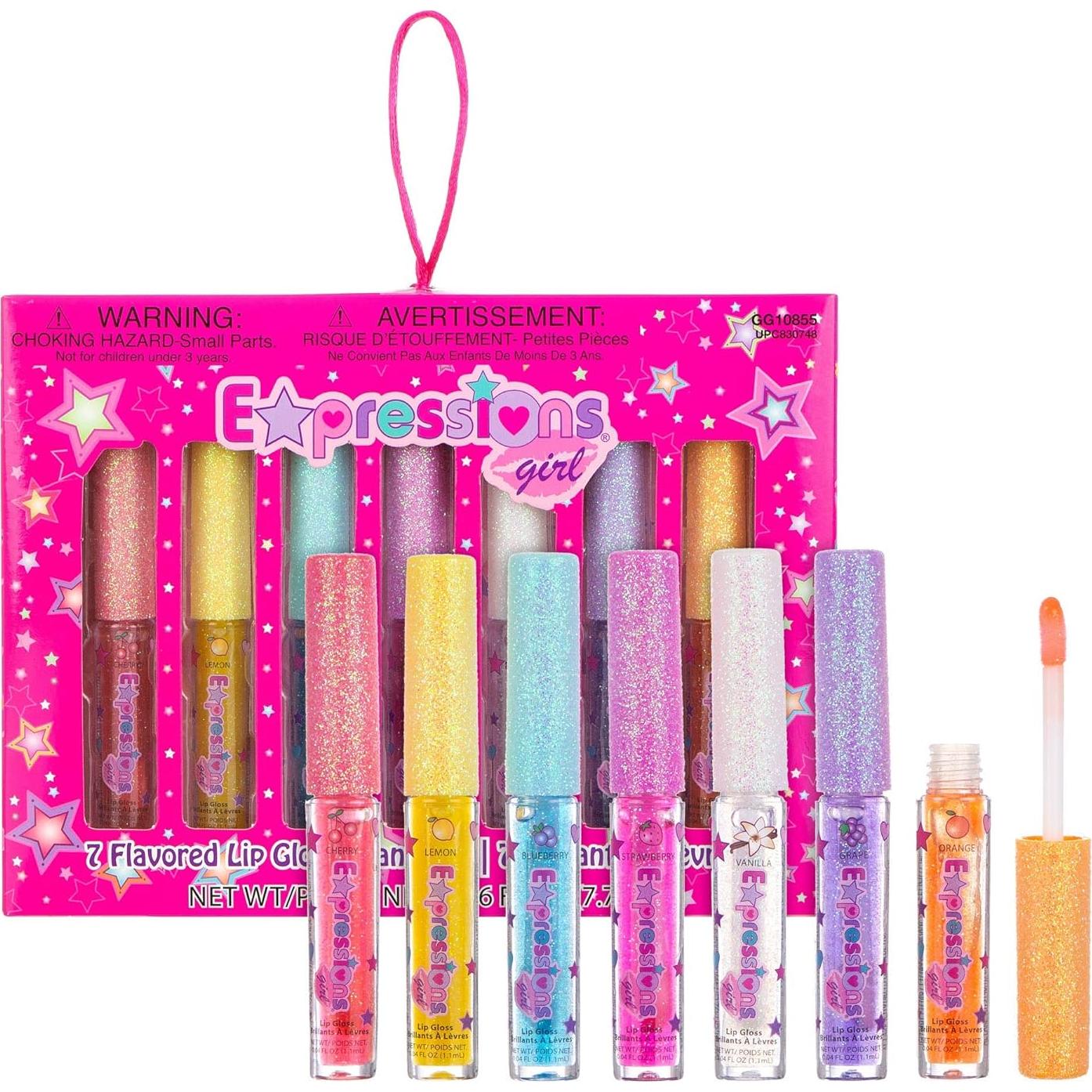 Set de Brillo Labial Frutal 7 Piezas Expressions Girl