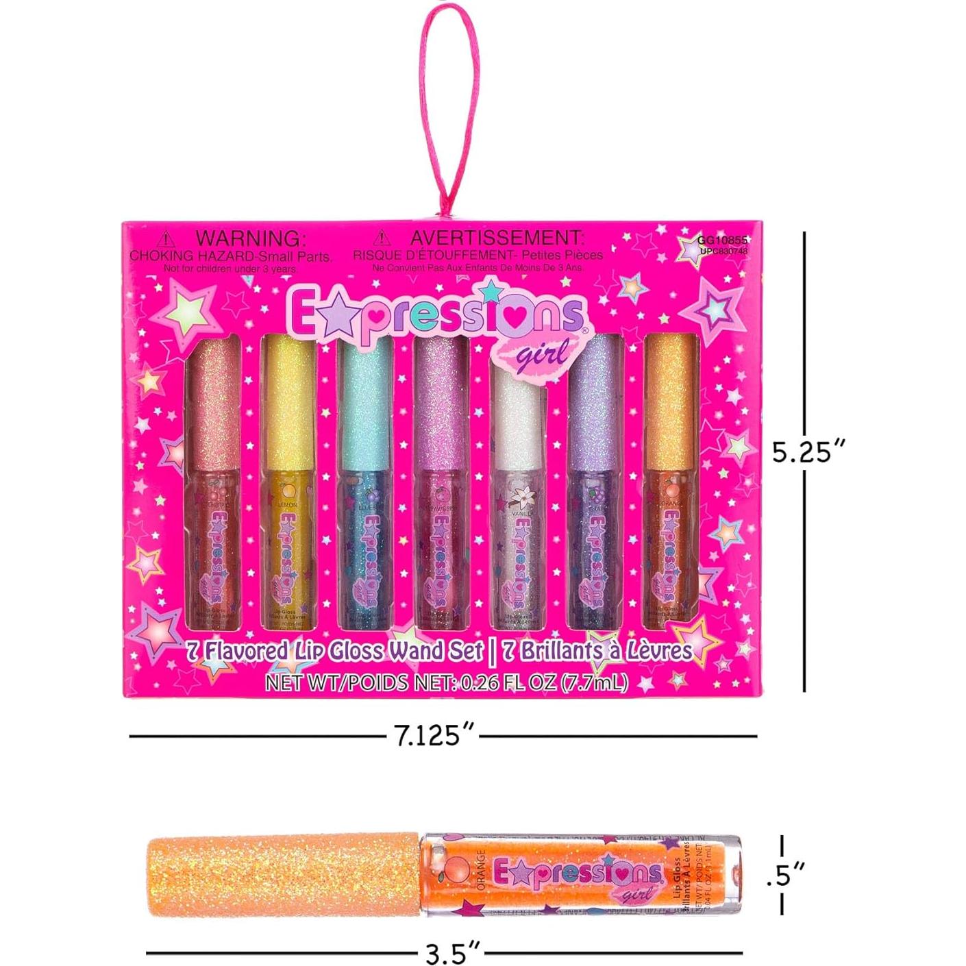 Set de Brillo Labial Frutal 7 Piezas Expressions Girl