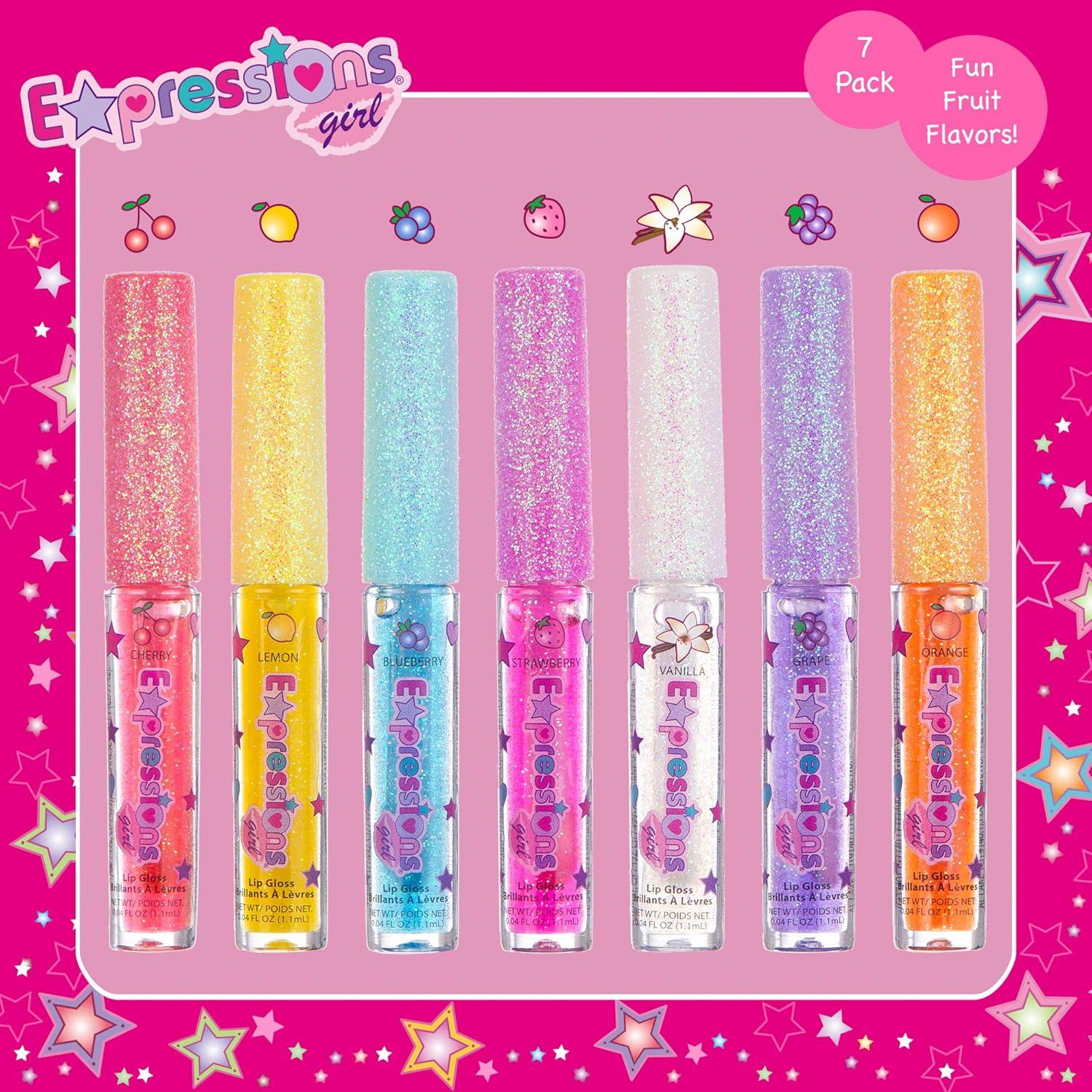 Set de Brillo Labial Frutal 7 Piezas Expressions Girl