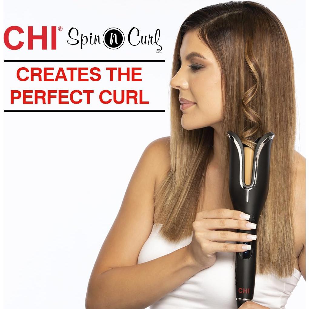 Rizador CHI Spin N Curl Negro 1 Cuenta - Ondas Perfectas
