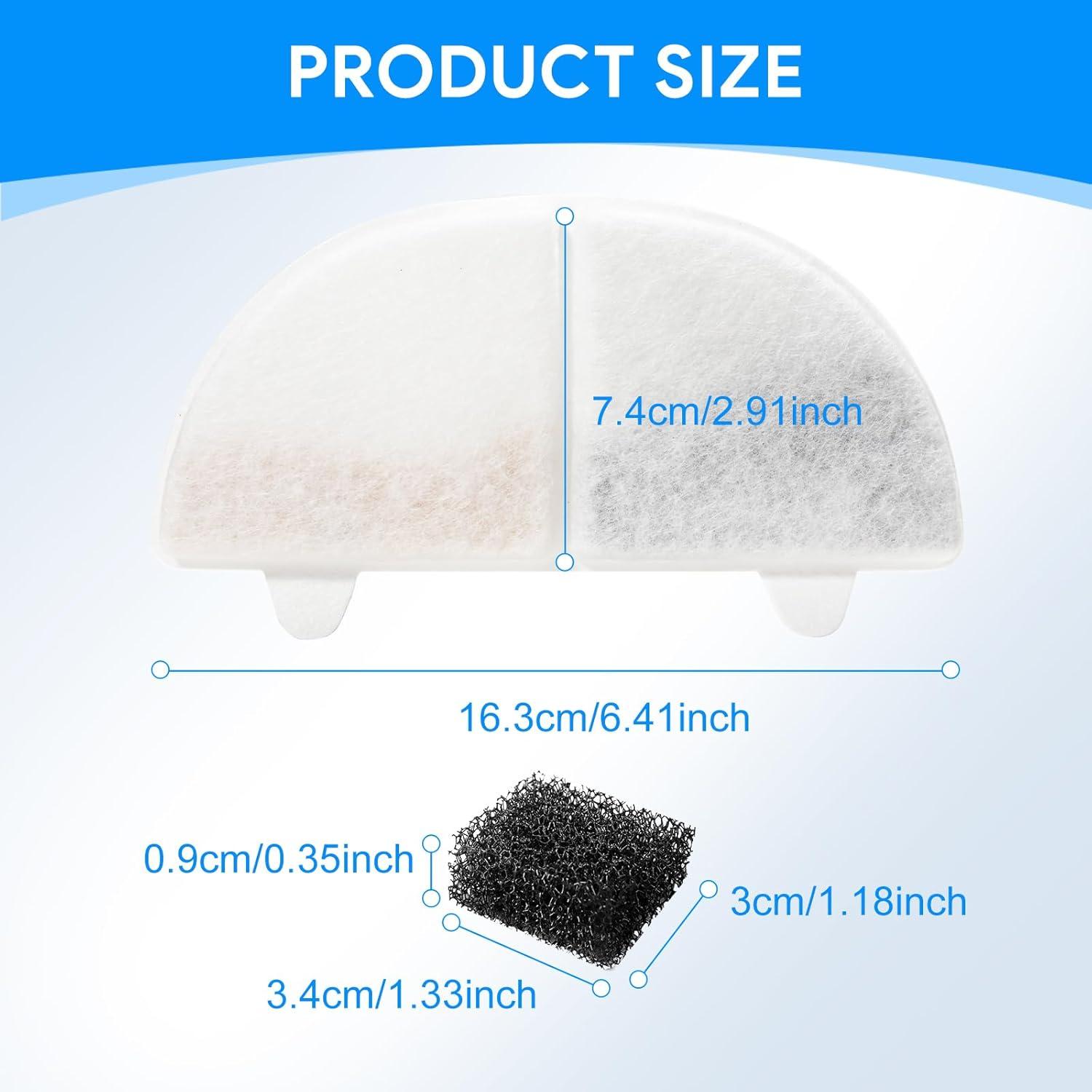 Filtro de Reemplazo para Fuente de Agua para Gatos MyfatBOSS WF20 - Paquete de 6