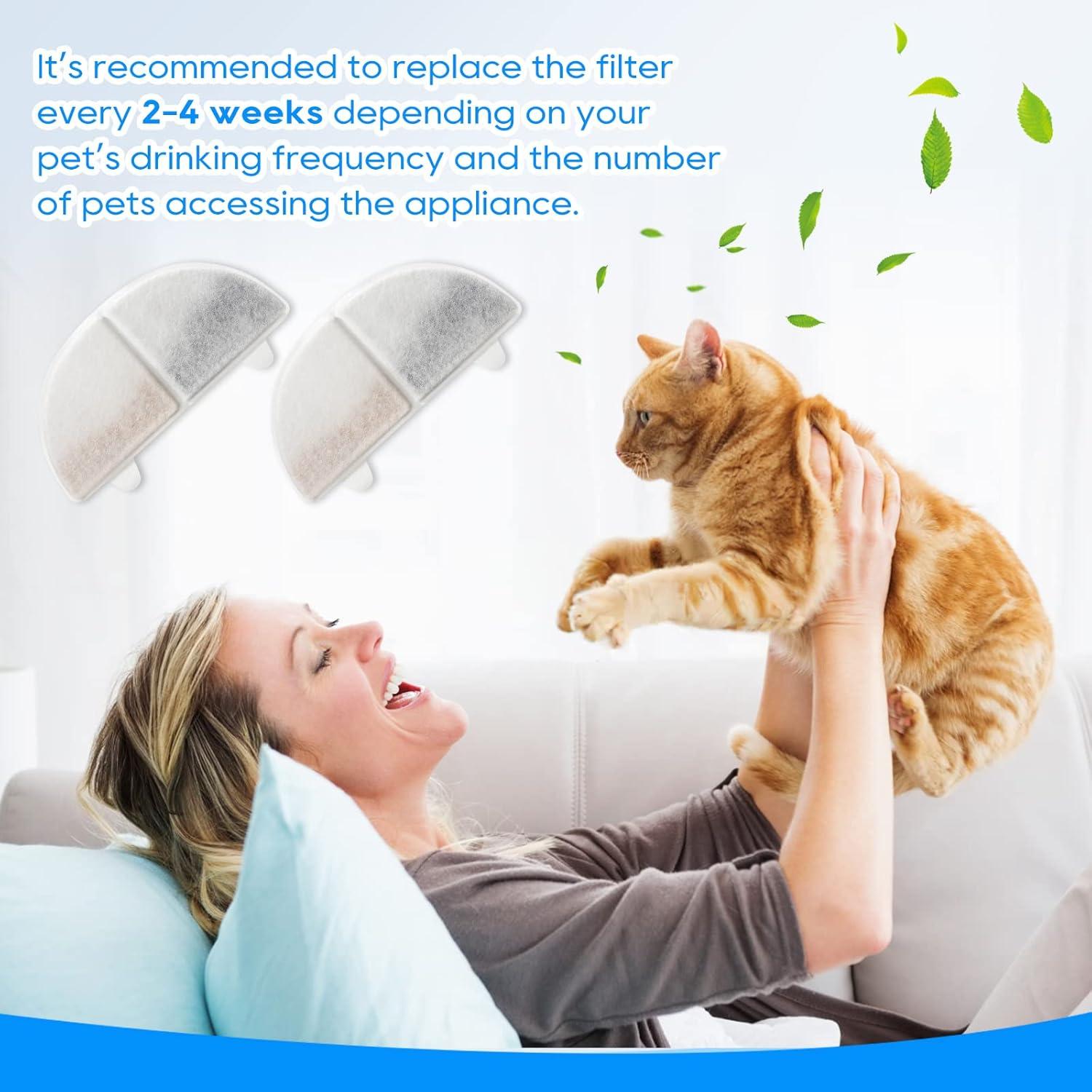 Filtro de Reemplazo para Fuente de Agua para Gatos MyfatBOSS WF20 - Paquete de 6