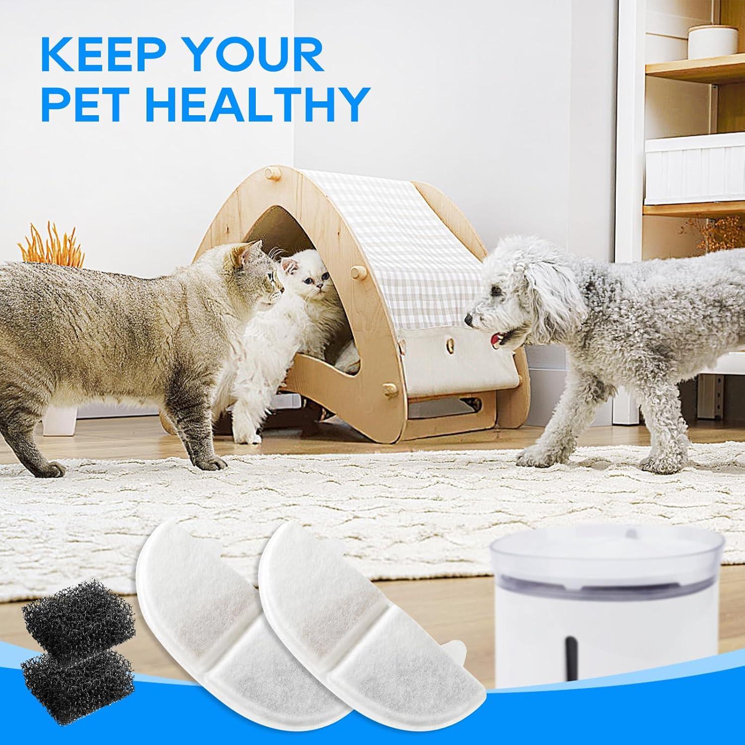 Filtro de Reemplazo para Fuente de Agua para Gatos MyfatBOSS WF20 - Paquete de 6