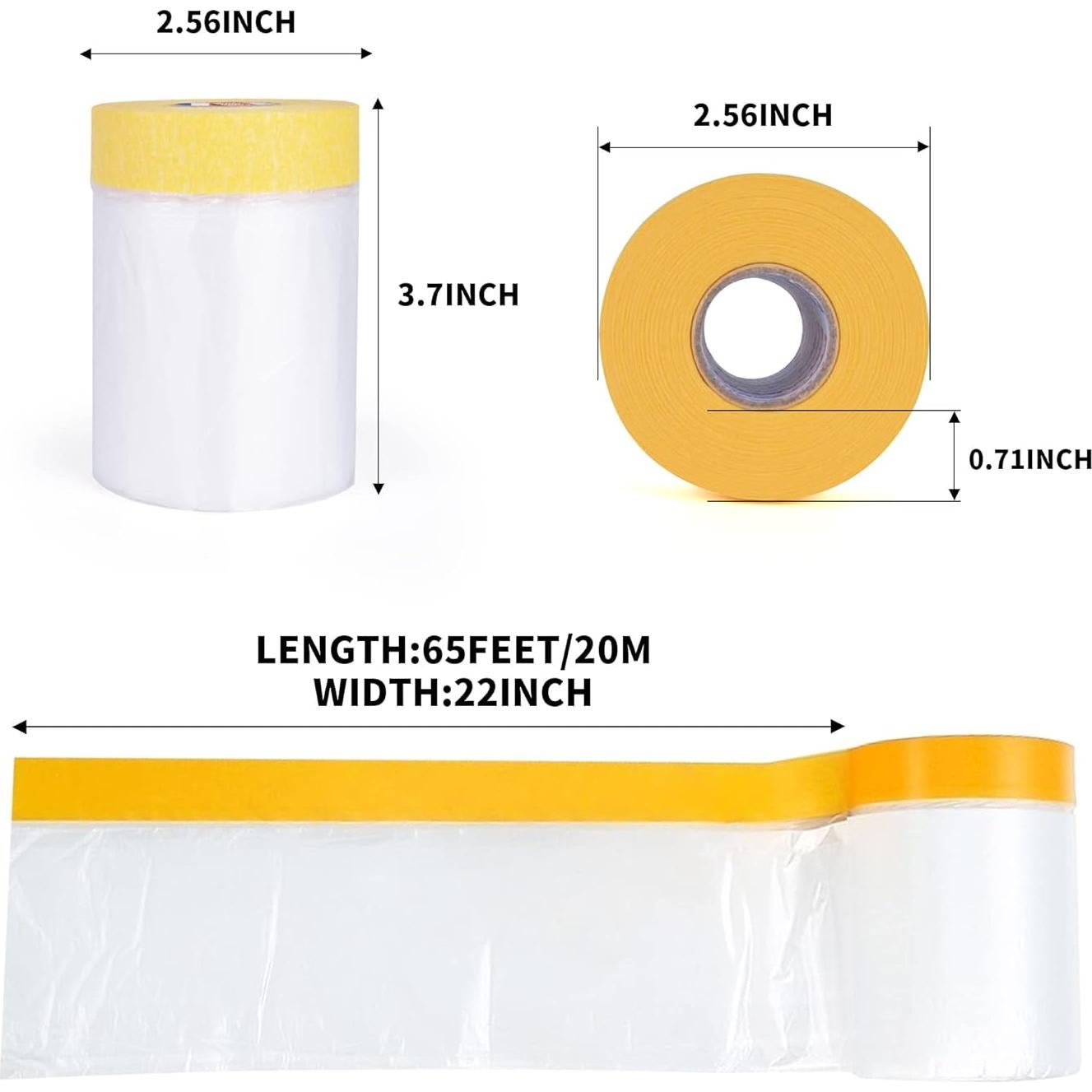 Película de Enmascarar Pre-tapada ZHOU ZHI 55cm x 20m - 3 Rollos