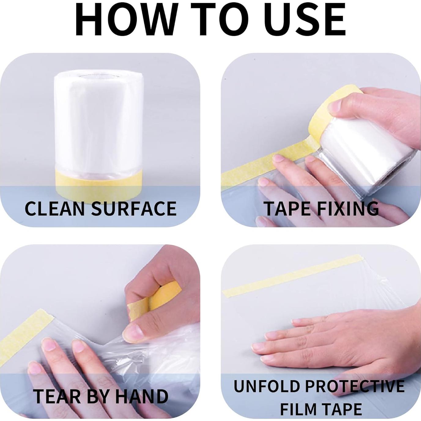 Película de Enmascarar Pre-tapada ZHOU ZHI 55cm x 20m - 3 Rollos