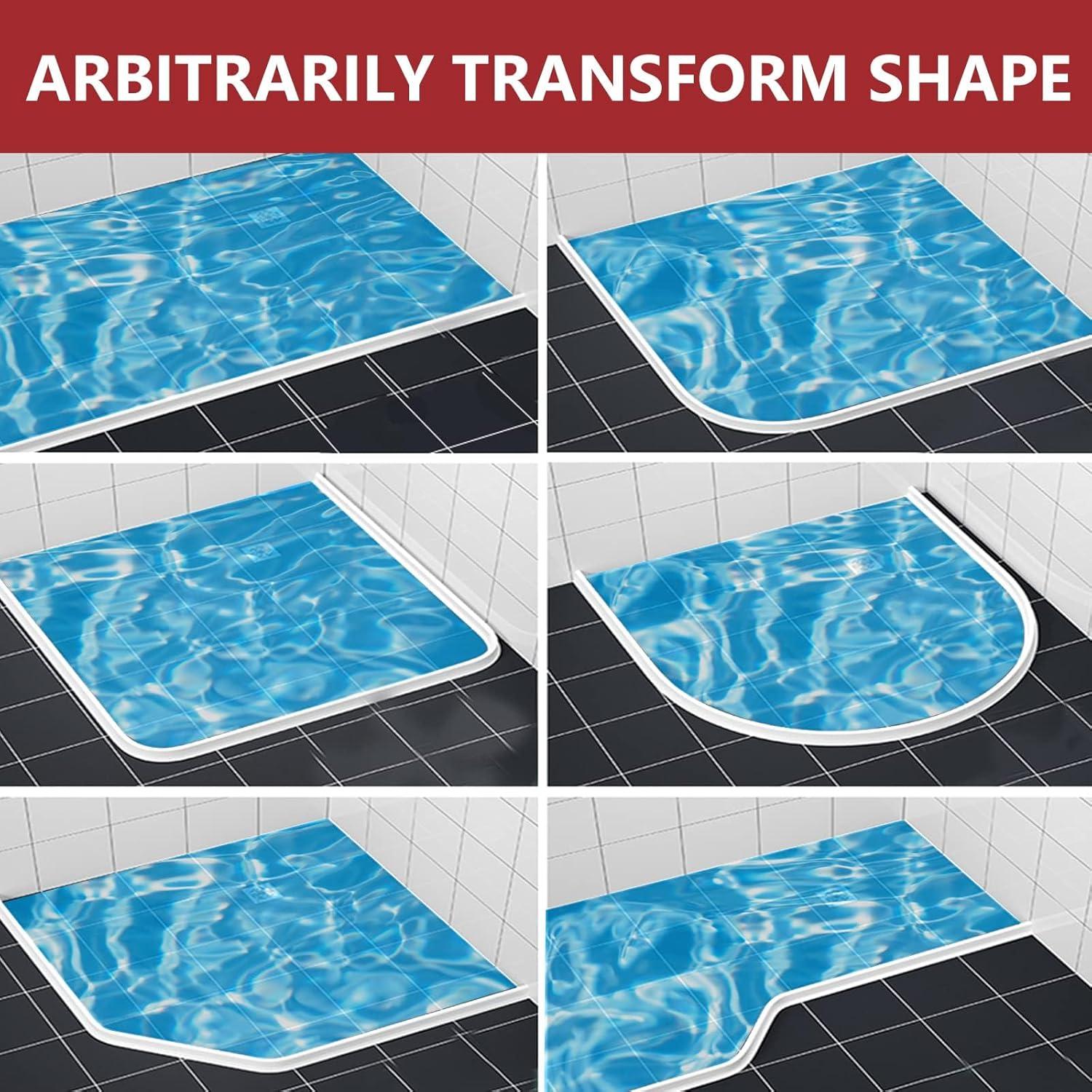 Dique de Ducha Plegable Frantie 1m Blanco - Retención de Agua