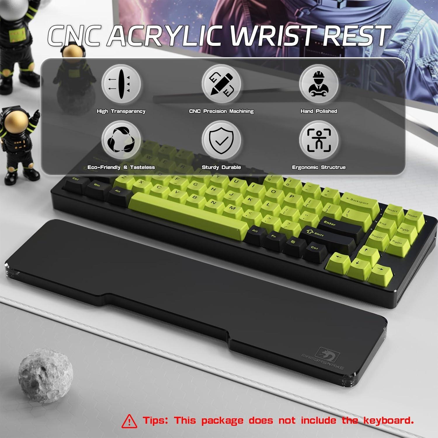 Reposamuñecas Ergonómico SELORSS de Acrílico Negro 30.5cm