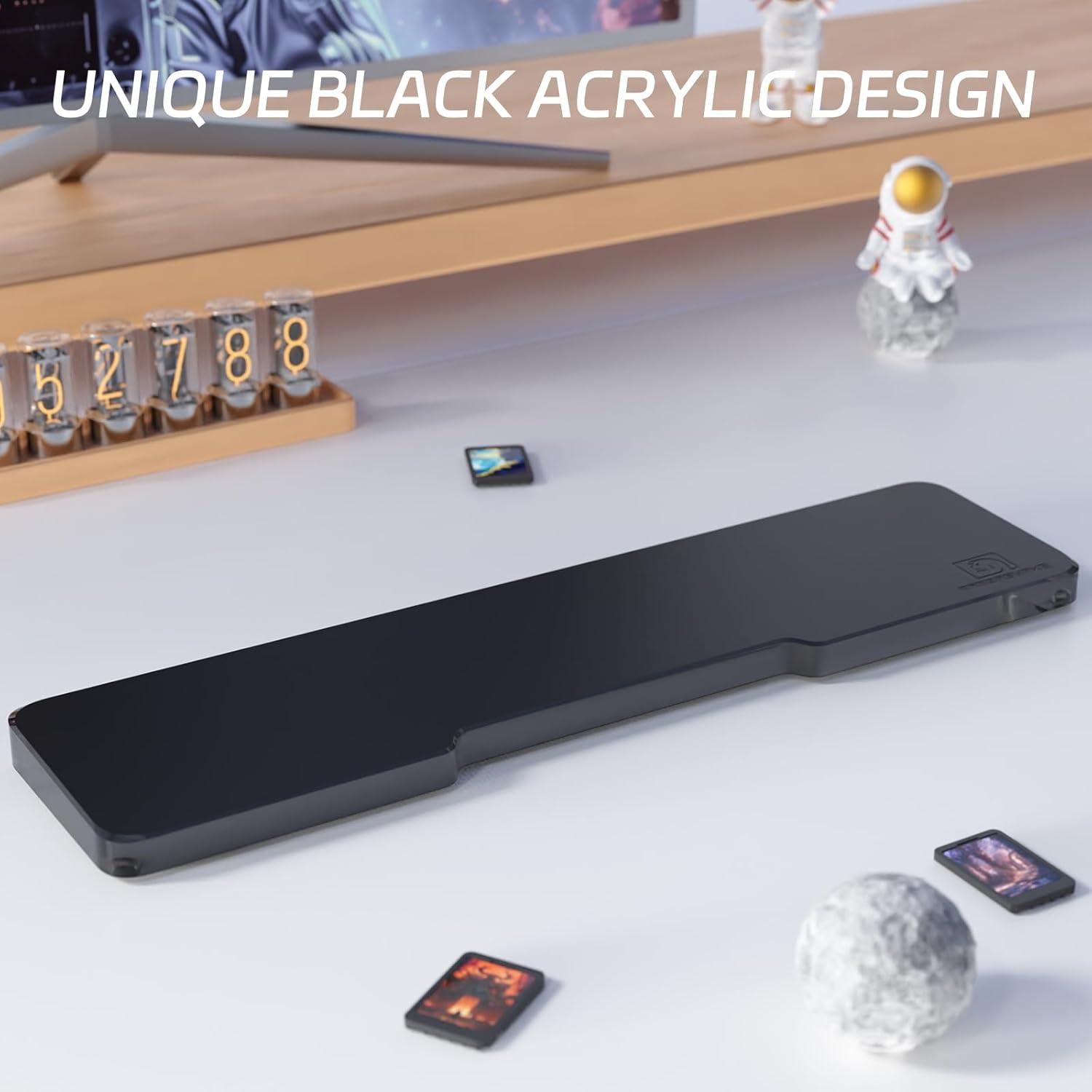 Reposamuñecas Ergonómico SELORSS de Acrílico Negro 30.5cm