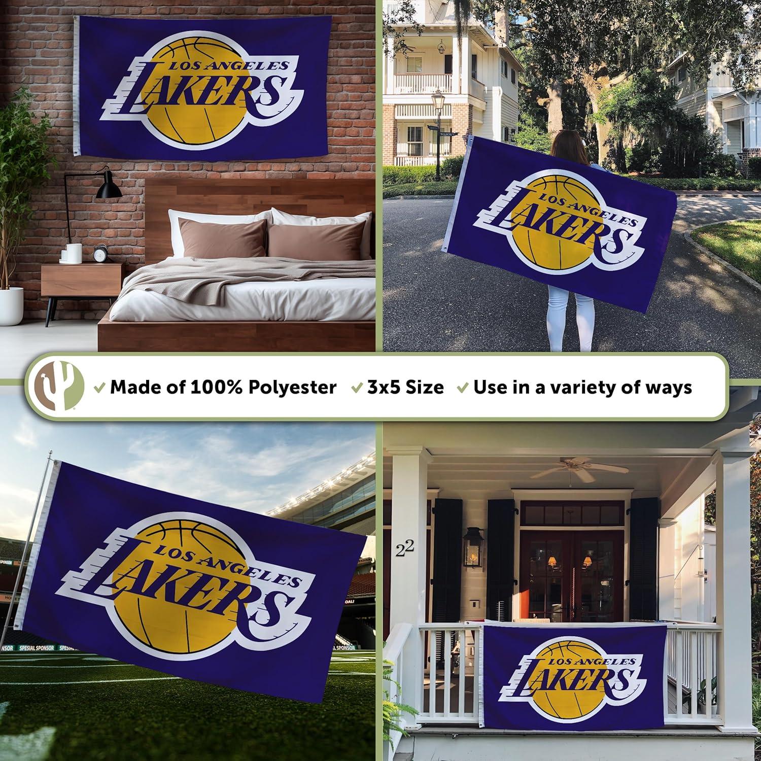 Bandera Los Angeles Lakers Desert Cactus 3x1.5m Poliester