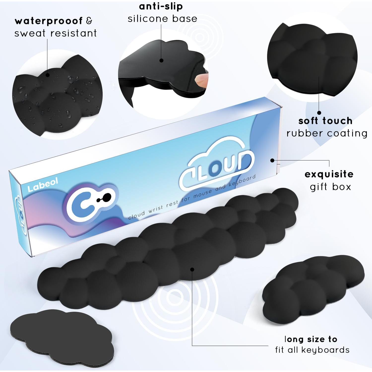 Reposamuñecas Ergonómico Labeol Nube con Base Antideslizante