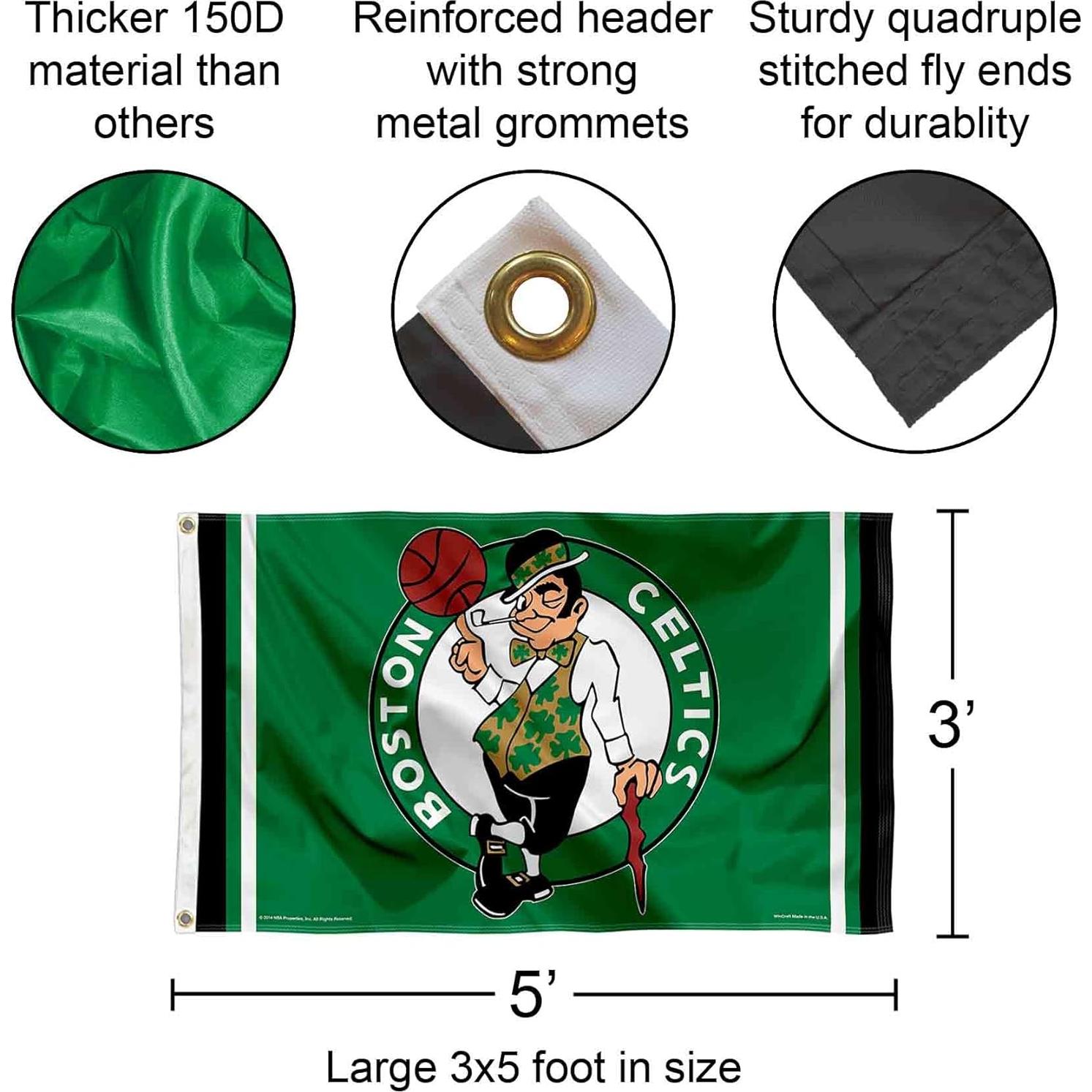 Bandera WinCraft Boston Celtics 91x152 cm con Ojales