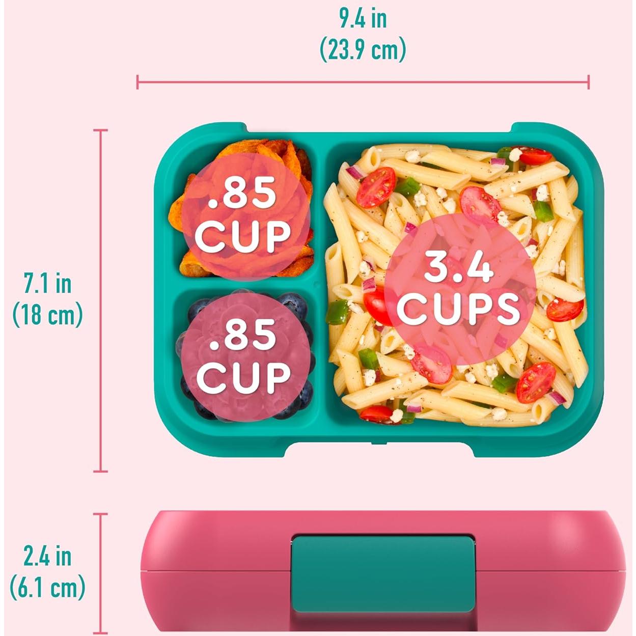 Bentgo Pop Caja de Almuerzo 5 Tazas Coral Teal a Prueba de Fugas