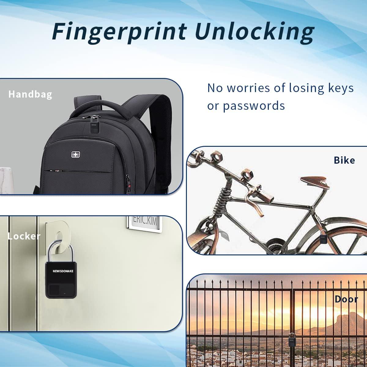 Candado de Huella Dactilar Newisdomake NM-8900B Negro