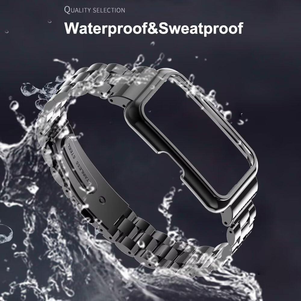 Correa de Acero Inoxidable para Huawei Band 7/8/9/10 - Negro