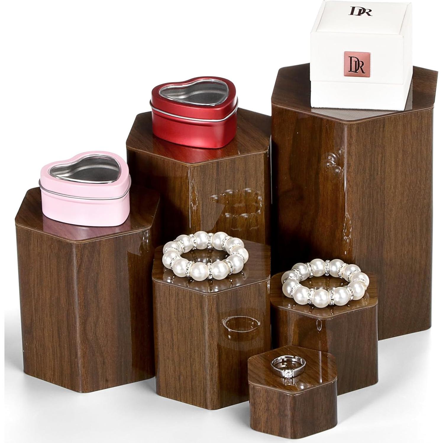 Soportes de Exhibición Acrílicos Hexagonales Jetec - 12 Pcs