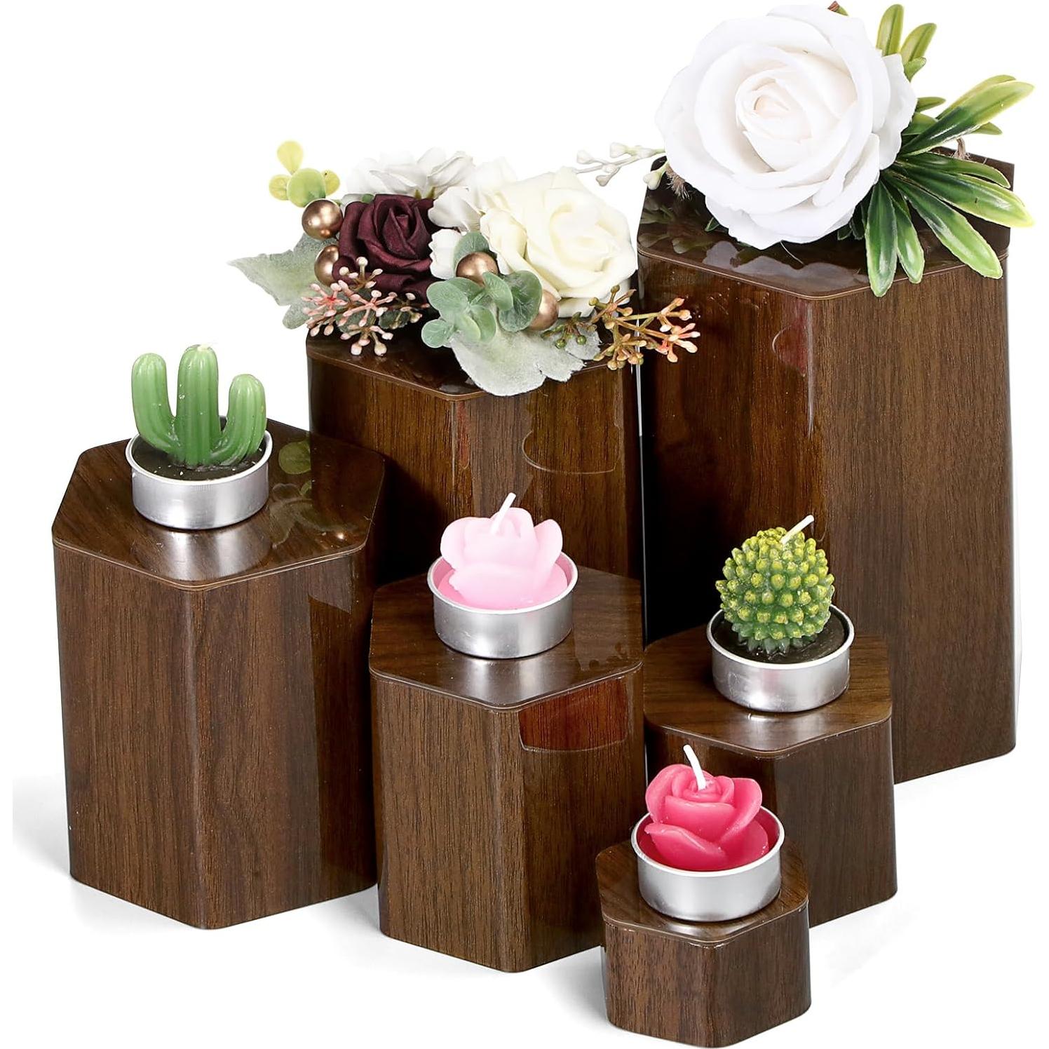 Soportes de Exhibición Acrílicos Hexagonales Jetec - 12 Pcs