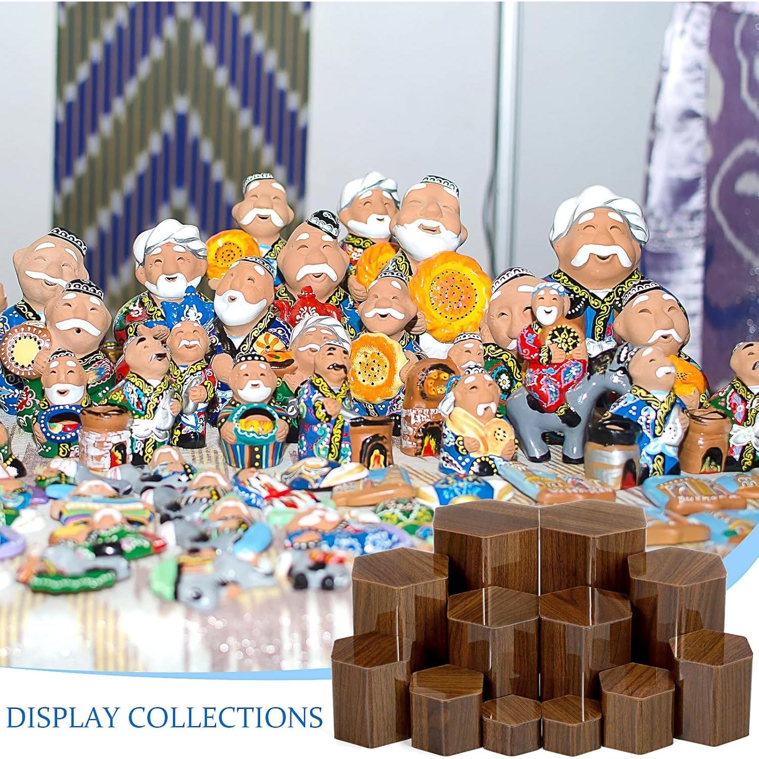 Soportes de Exhibición Acrílicos Hexagonales Jetec - 12 Pcs