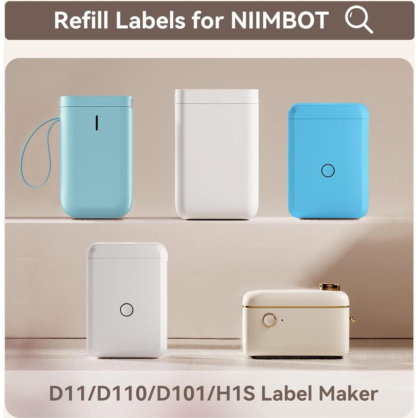 Etiquetas de Repuesto NIIMBOT D11/D110 14x25mm A Prueba de Agua