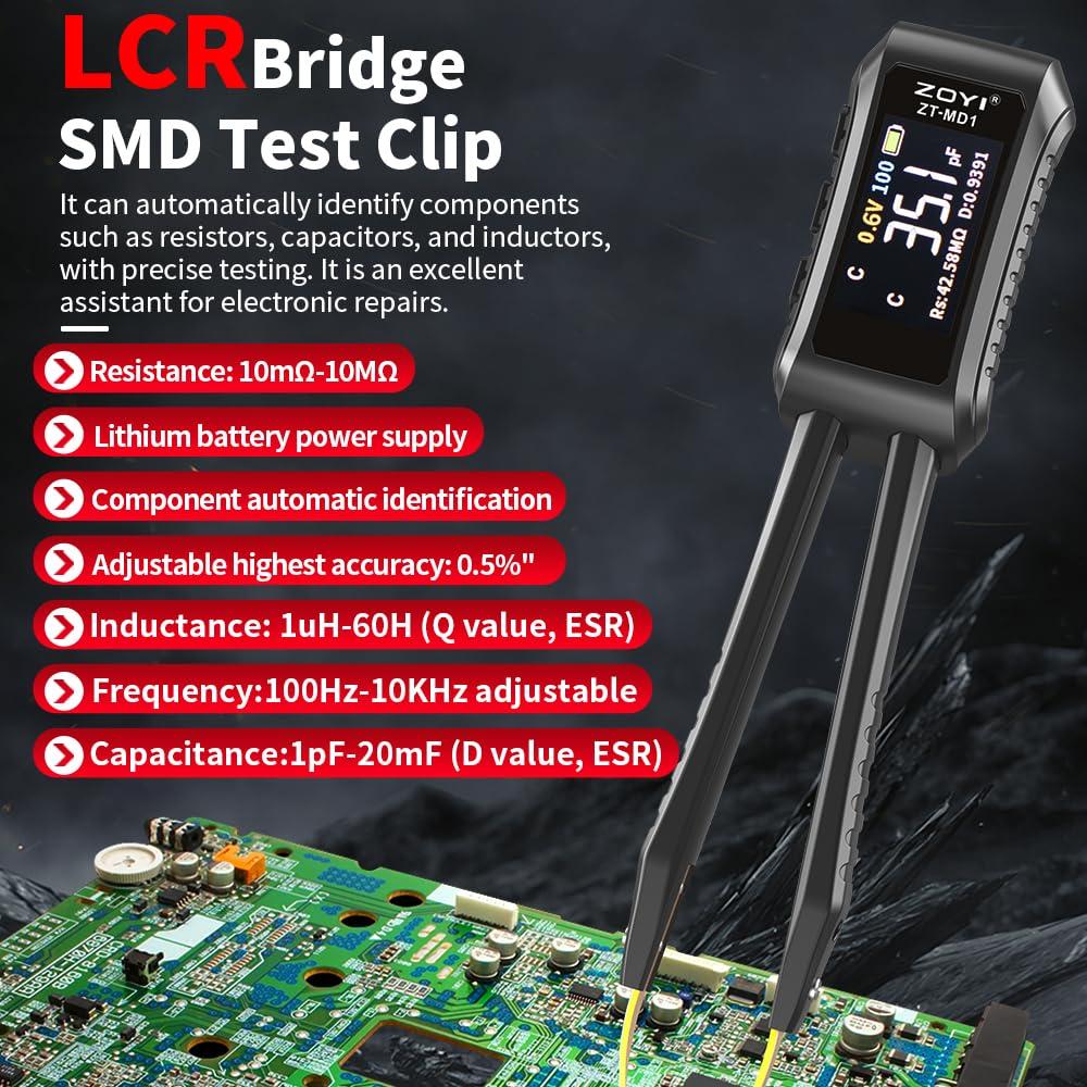 Medidor LCR ZOYI ZT-MD1 10KHz 0.5% Precisión Digital