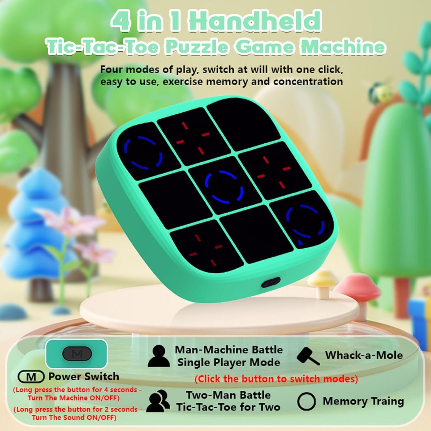 Juego Electrónico Tres en Raya Portátil Yemona 4 en 1