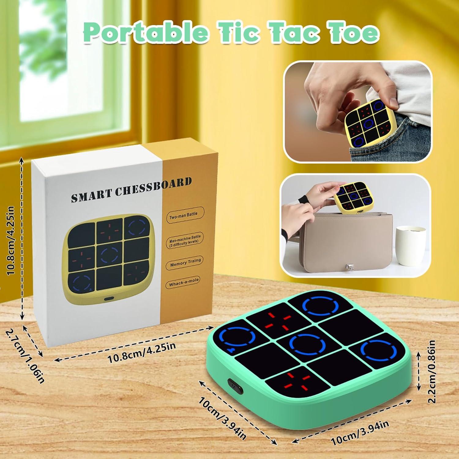 Juego Electrónico Tres en Raya Portátil Yemona 4 en 1