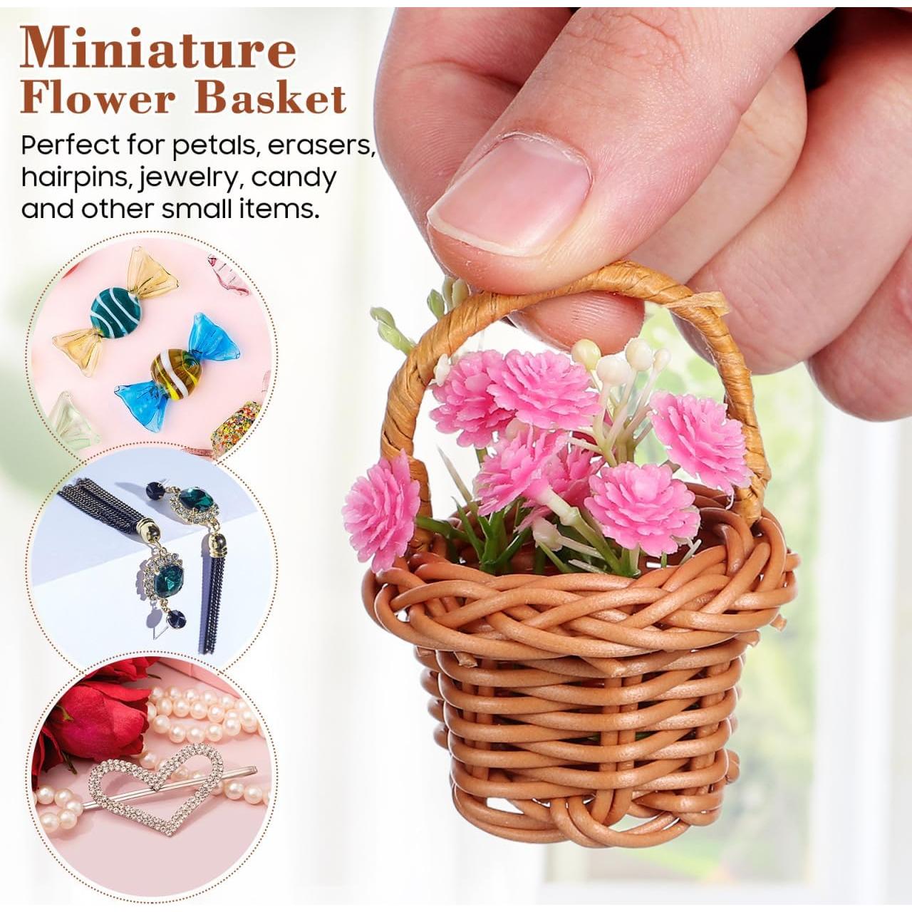 Cestas Miniatura Tejidas Happyyami 10 Piezas Decorativas