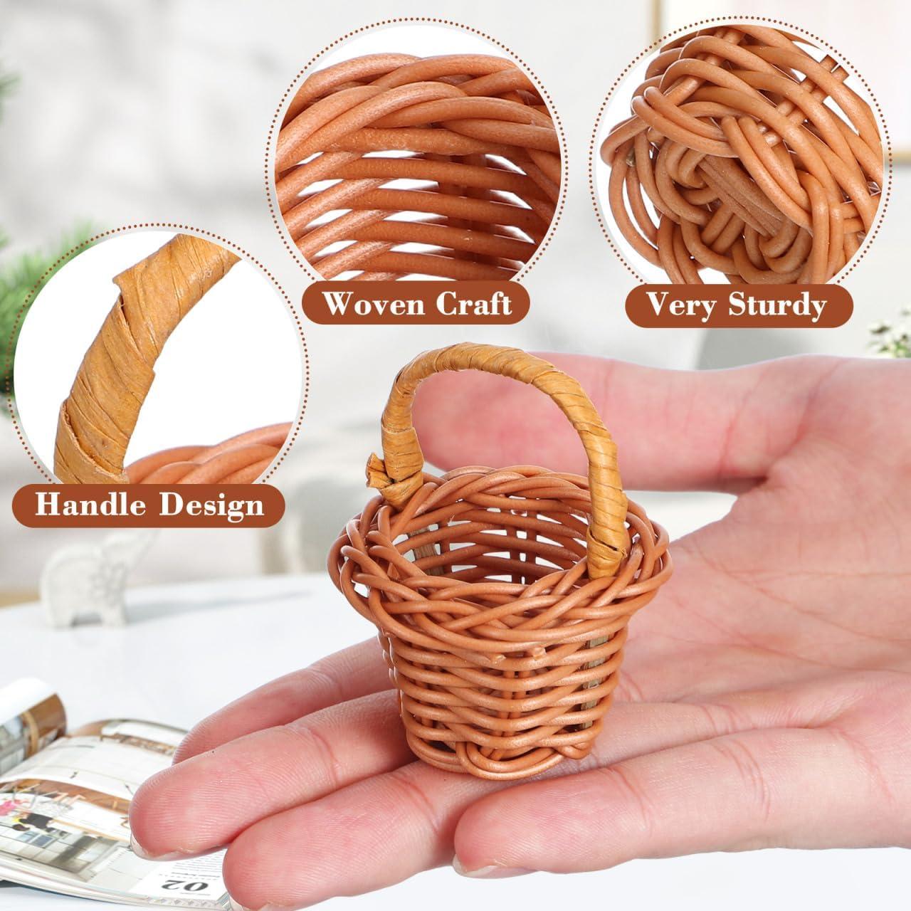 Cestas Miniatura Tejidas Happyyami 10 Piezas Decorativas